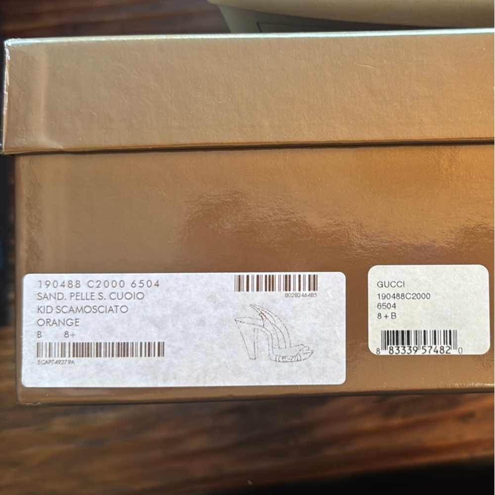 Gucci Orange and Brown Platform Sandals - Picture 10 of 10